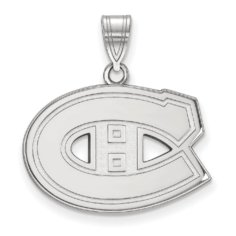 Chic And Stylish Jewelry At Exclusive Prices 10k White Gold NHL Montreal Canadiens Medium Pendant Chic And Stylish Jewelry At Exclusive Prices 10k White Gold NHL Montreal Canadiens Medium Pendant