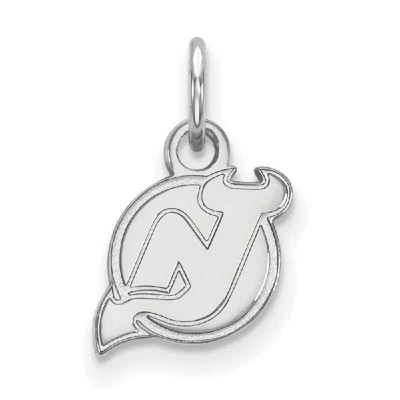 Breathtaking Jewelry At Limited-Time Savings 10k White Gold NHL New Jersey Devils XS (Tiny) Charm or Pendant
