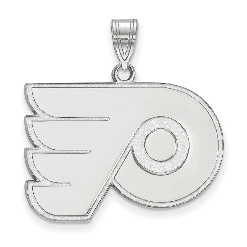 Get The Sparkle You Love At Prices You Adore 10k White Gold NHL Philadelphia Flyers Large Pendant Get The Sparkle You Love At Prices You Adore 10k White Gold NHL Philadelphia Flyers Large Pendant