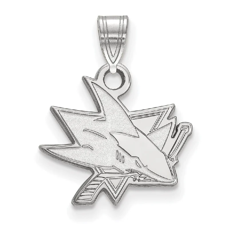 Chic, Trendy, And Affordable Jewelry Sale 10k White Gold NHL San Jose Sharks Small Pendant Chic, Trendy, And Affordable Jewelry Sale 10k White Gold NHL San Jose Sharks Small Pendant