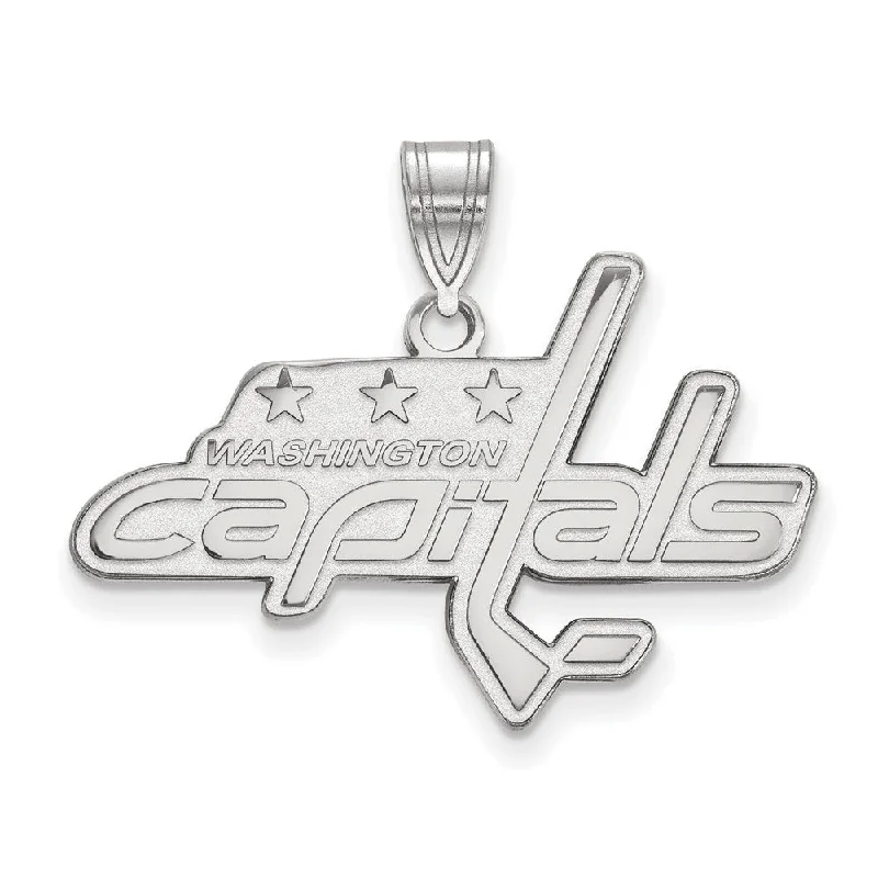 Grab Your Dream Jewelry At The Lowest Prices 10k White Gold NHL Washington Capitals Large Pendant Grab Your Dream Jewelry At The Lowest Prices 10k White Gold NHL Washington Capitals Large Pendant