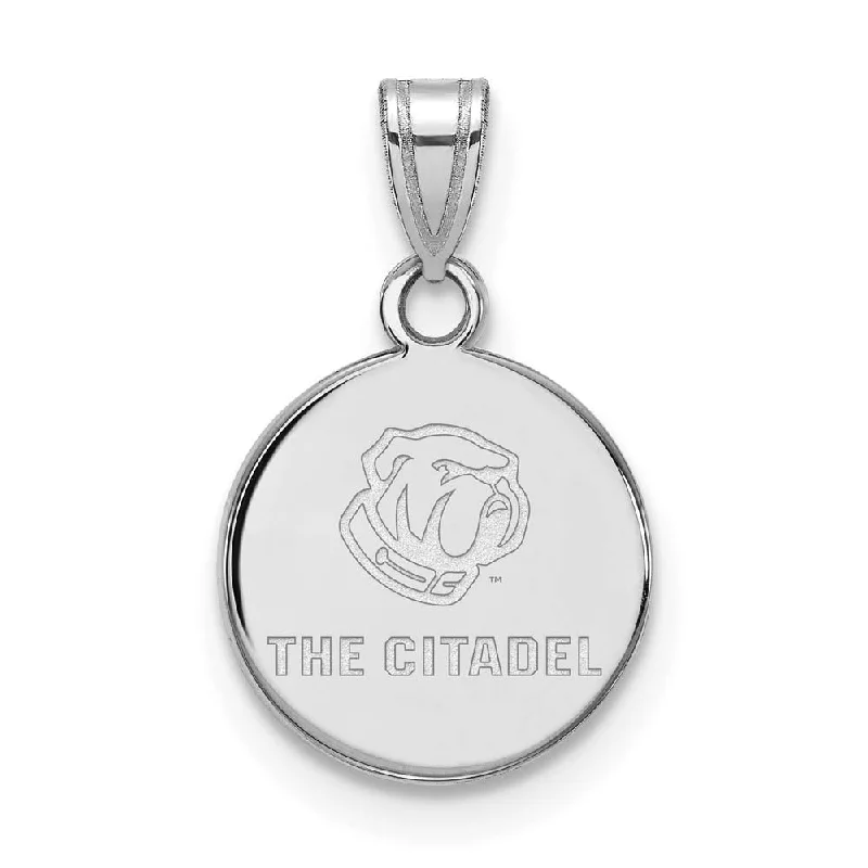 Shop Handcrafted Jewelry At Special Promotional Rates 10K White Gold The Citadel Small Bulldogs Disc Pendant Shop Handcrafted Jewelry At Special Promotional Rates 10K White Gold The Citadel Small Bulldogs Disc Pendant