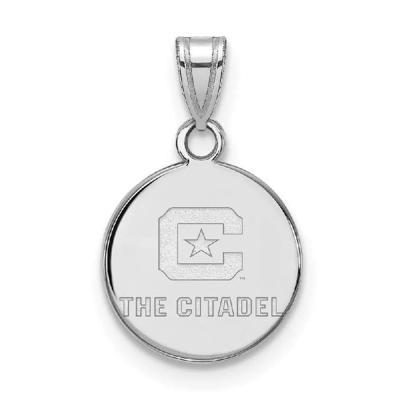 Premium Diamond Jewelry At Once-In-A-Lifetime Discounts 10K White Gold The Citadel Small Logo Disc Pendant Premium Diamond Jewelry At Once-In-A-Lifetime Discounts 10K White Gold The Citadel Small Logo Disc Pendant