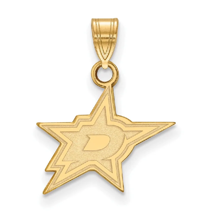 Romantic Heart-Shaped Jewelry For Special Gifts 10k Yellow Gold NHL Dallas Stars Small Pendant Romantic Heart-Shaped Jewelry For Special Gifts 10k Yellow Gold NHL Dallas Stars Small Pendant