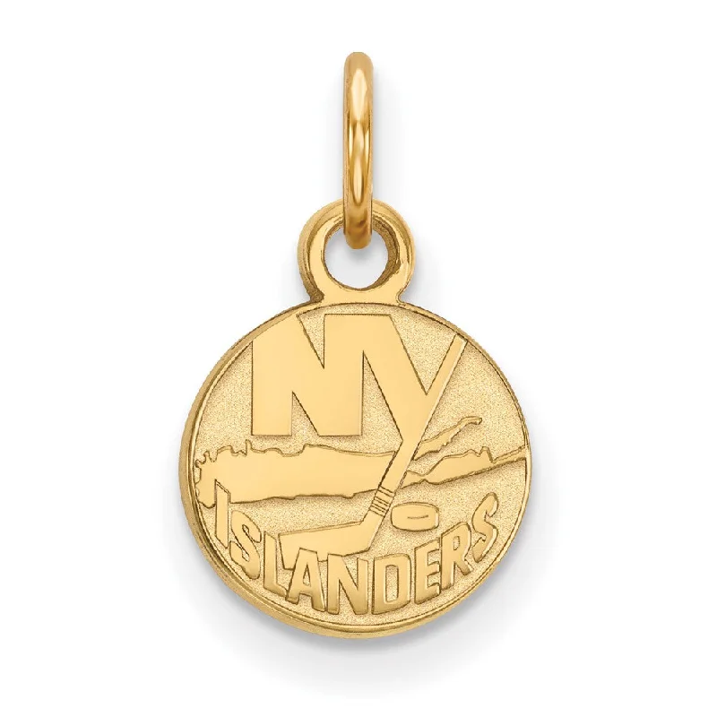 The Perfect Jewelry Piece At The Perfect Discount 10k Yellow Gold NHL New York Islanders XS (Tiny) Disc Charm or Pendant The Perfect Jewelry Piece At The Perfect Discount 10k Yellow Gold NHL New York Islanders XS (Tiny) Disc Charm or Pendant