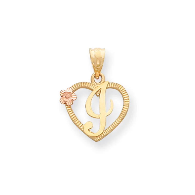 Bestselling Jewelry At Special Promotional Rates 14k Two Tone Gold Grace Collection 15mm Heart Initial I Pendant Bestselling Jewelry At Special Promotional Rates 14k Two Tone Gold Grace Collection 15mm Heart Initial I Pendant