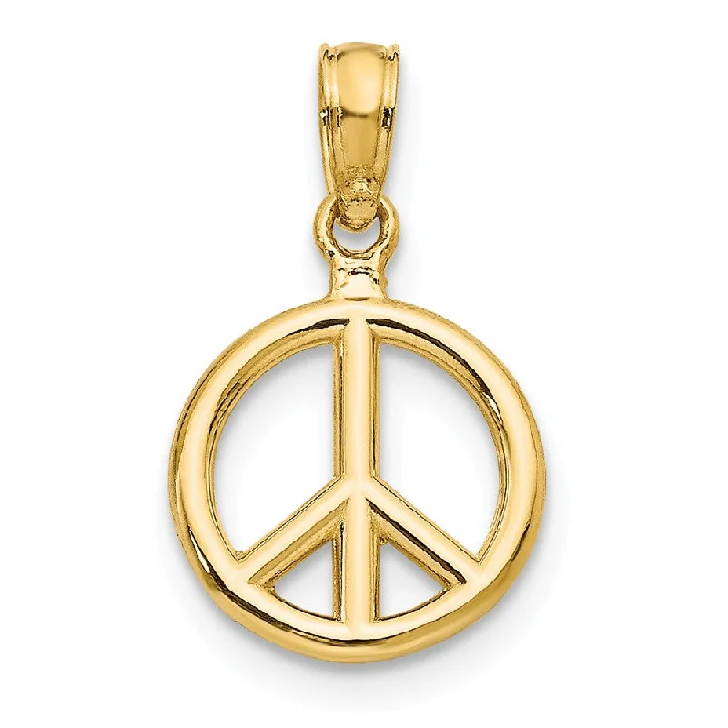 Shine In Style – Shop Jewelry Discounts Today 14k Yellow Gold 10mm Polished 3D Peace Sign Pendant Shine In Style – Shop Jewelry Discounts Today 14k Yellow Gold 10mm Polished 3D Peace Sign Pendant