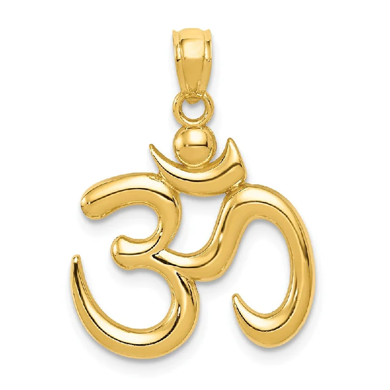 Buy More, Save More On Stunning Jewelry Pieces 14k Yellow Gold 2D Om Symbol Pendant, 17mm (5/8 inch) Buy More, Save More On Stunning Jewelry Pieces 14k Yellow Gold 2D Om Symbol Pendant, 17mm (5/8 inch)
