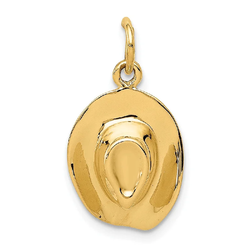 Stunning Jewelry Pieces At The Lowest Prices Ever 14k Yellow Gold 3D Cowboy Hat Charm Stunning Jewelry Pieces At The Lowest Prices Ever 14k Yellow Gold 3D Cowboy Hat Charm