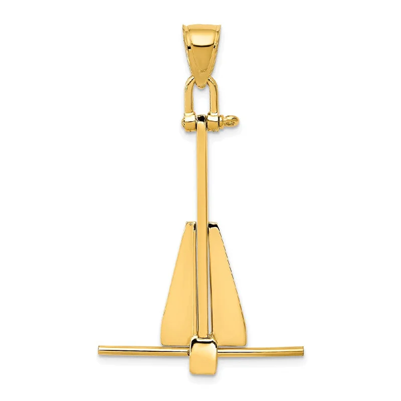 Handcrafted Jewelry Sale – Unique Designs At Low Prices 14k Yellow Gold 3D Moveable Danforth Anchor Pendant Handcrafted Jewelry Sale – Unique Designs At Low Prices 14k Yellow Gold 3D Moveable Danforth Anchor Pendant