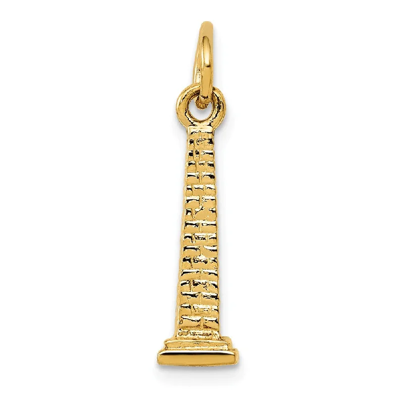Jewelry Clearance Event – Stock Up Before It's Over 14k Yellow Gold 3D Washington Monument Pendant