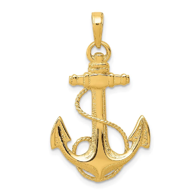 Luxury Meets Affordability – Jewelry Sale Now Live 14k Yellow Gold Admiralty Anchor with Rope Pendant Luxury Meets Affordability – Jewelry Sale Now Live 14k Yellow Gold Admiralty Anchor with Rope Pendant
