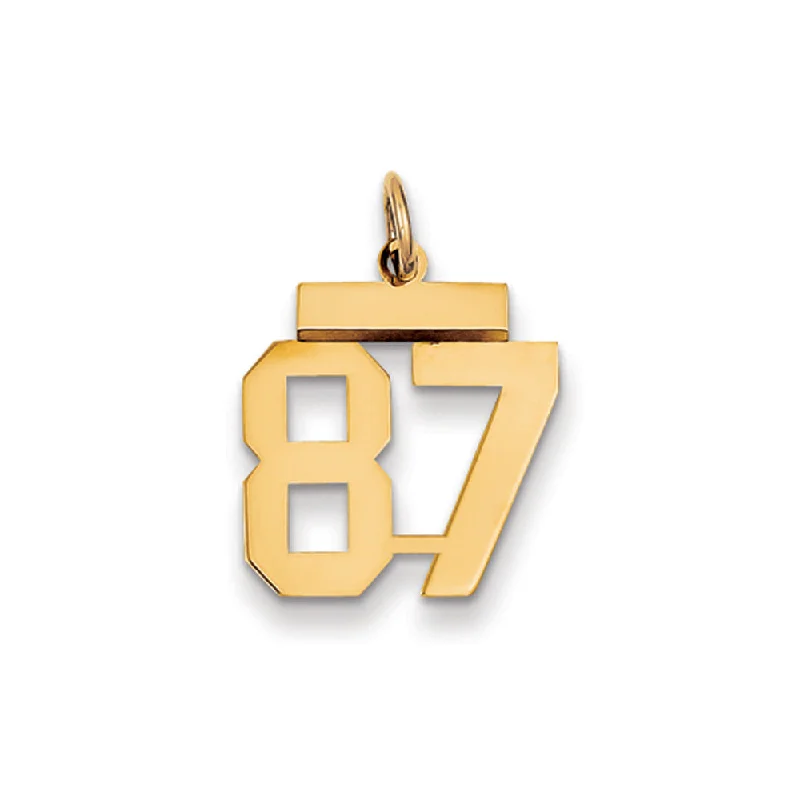 Buy More, Save More On Stunning Jewelry Pieces 14k Yellow Gold, Athletic Collection, Small Polished Number 87 Pendant