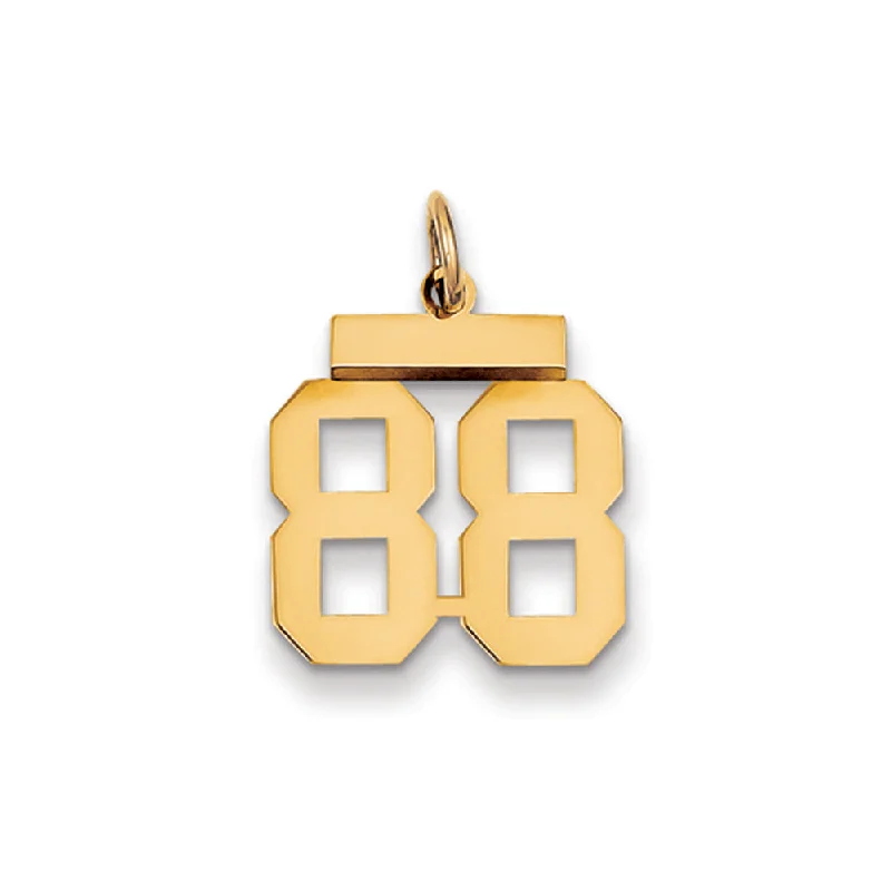Unlock Unbeatable Jewelry Deals Before They’Re Gone 14k Yellow Gold, Athletic Collection, Small Polished Number 88 Pendant