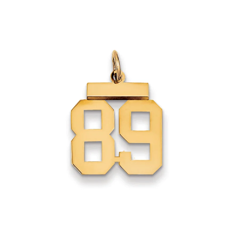 Affordable Glamour – Premium Jewelry For Less 14k Yellow Gold, Athletic Collection, Small Polished Number 89 Pendant