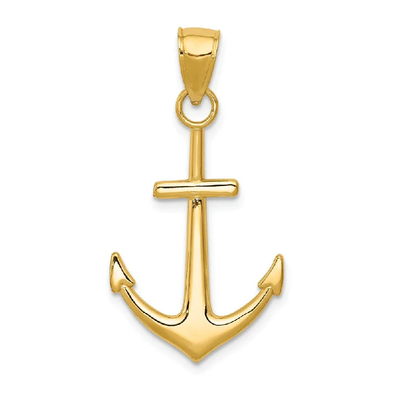 Buy More, Save More – Special Jewelry Discounts 14k Yellow Gold Classic Polished Anchor Pendant, 18 x 33mm Buy More, Save More – Special Jewelry Discounts 14k Yellow Gold Classic Polished Anchor Pendant, 18 x 33mm