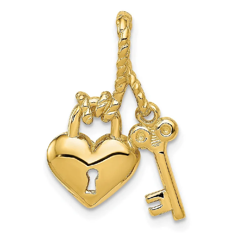 Limited-Stock Jewelry Sale – Shop Before It's Gone 14k Yellow Gold Heart and Key Slide Pendant Limited-Stock Jewelry Sale – Shop Before It's Gone 14k Yellow Gold Heart and Key Slide Pendant