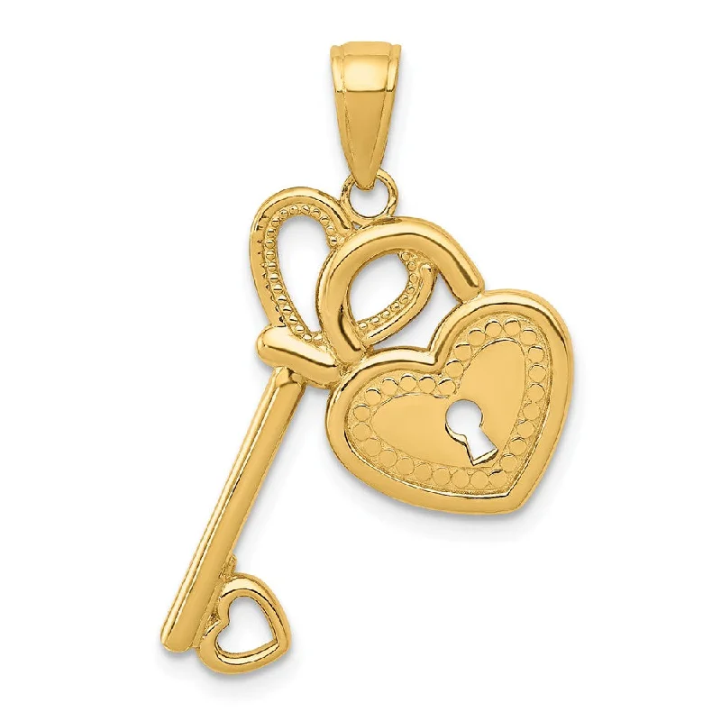 Shine In Style – Shop Jewelry Discounts Today 14k Yellow Gold Heart Key and Lock Pendant, 17mm Shine In Style – Shop Jewelry Discounts Today 14k Yellow Gold Heart Key and Lock Pendant, 17mm