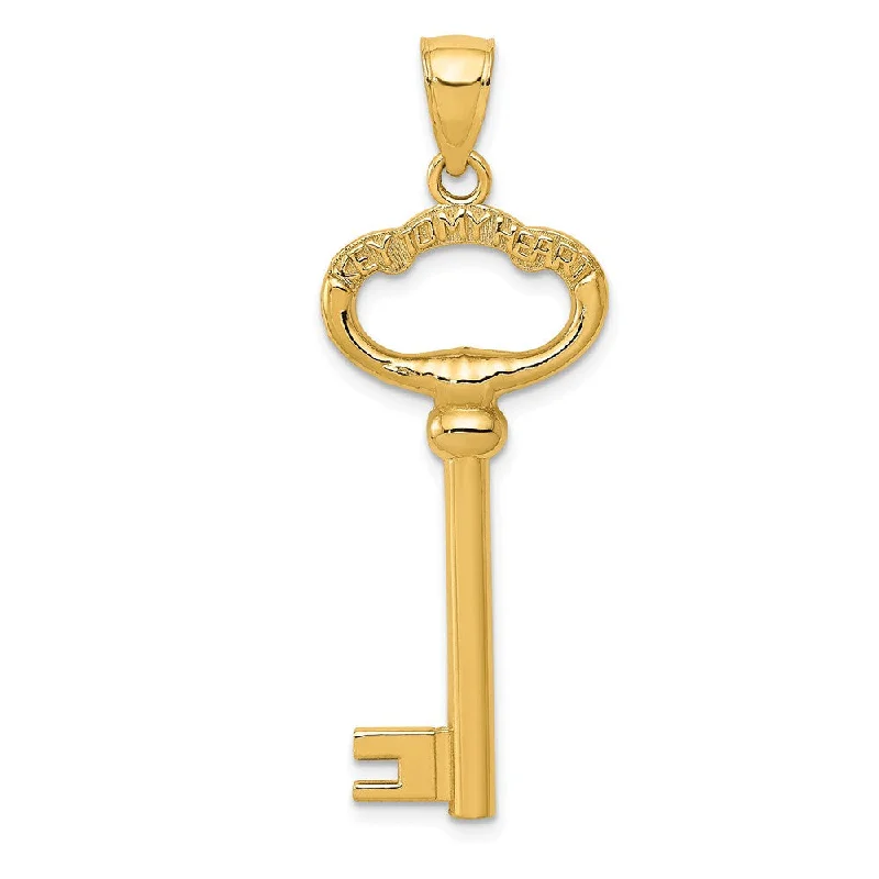 Exclusive Online Discounts On Stylish Jewelry 14k Yellow Gold Key to My Heart Key Pendant, 15mm Exclusive Online Discounts On Stylish Jewelry 14k Yellow Gold Key to My Heart Key Pendant, 15mm