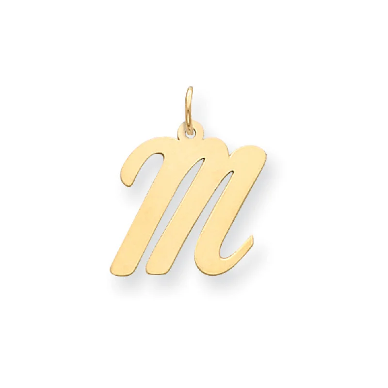 Shop High-Quality Jewelry At Jaw-Dropping Discounts 14k Yellow Gold Madison Collection LG Classic Script Initial M Pendant Shop High-Quality Jewelry At Jaw-Dropping Discounts 14k Yellow Gold Madison Collection LG Classic Script Initial M Pendant