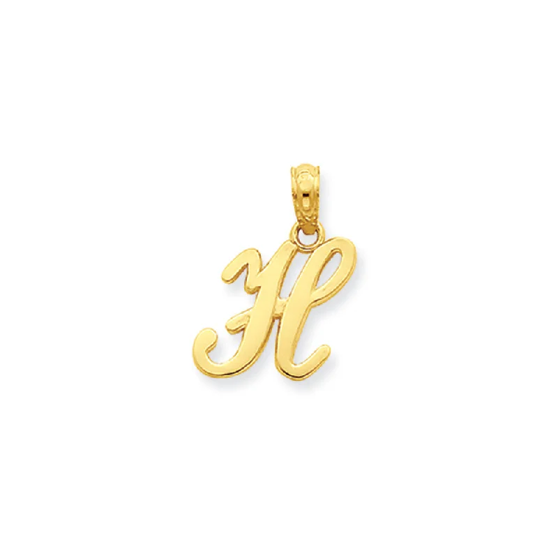 Best Jewelry Deals – Premium Quality At Exclusive Discounts 14k Yellow Gold, Mimi Collection, Small Script Initial H Pendant Best Jewelry Deals – Premium Quality At Exclusive Discounts 14k Yellow Gold, Mimi Collection, Small Script Initial H Pendant