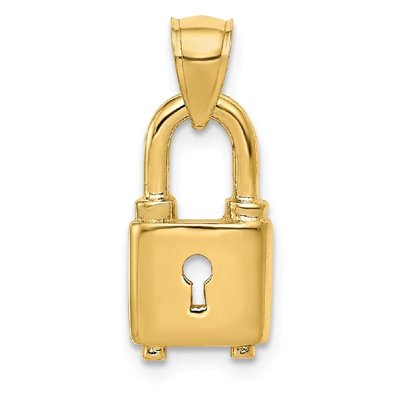 Elegant Jewelry At Unbeatable Offers – Shop Before It's Gone 14k Yellow Gold Polished Key Hole Lock Pendant, 8mm Elegant Jewelry At Unbeatable Offers – Shop Before It's Gone 14k Yellow Gold Polished Key Hole Lock Pendant, 8mm