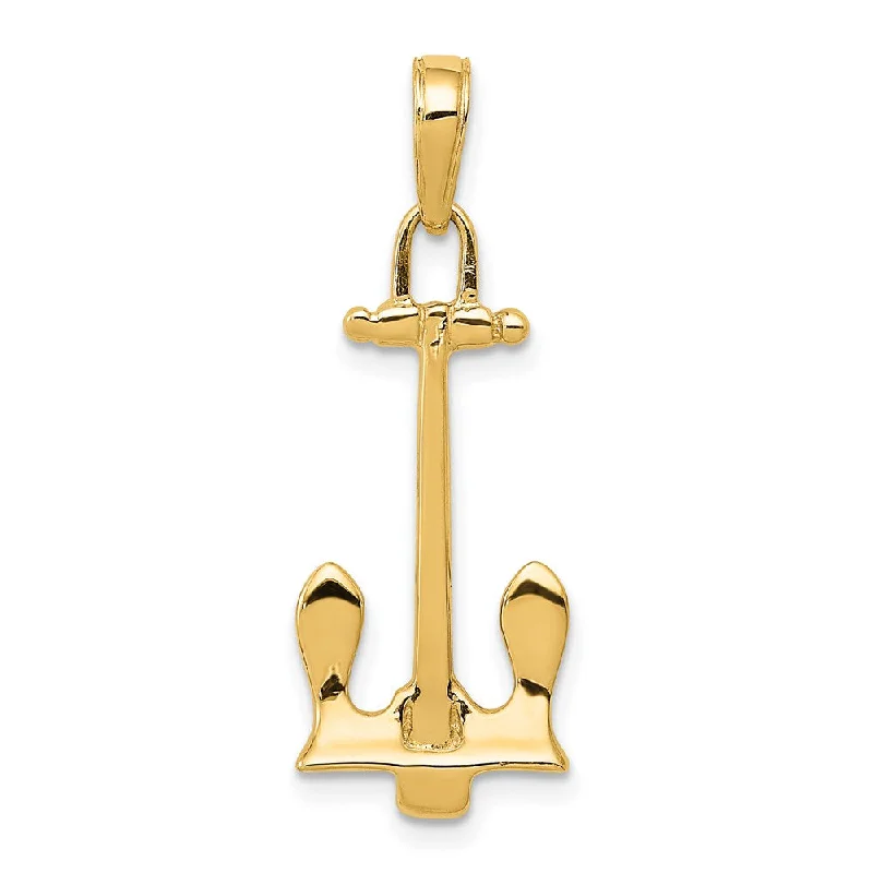Exclusive Online Jewelry Sale – Don't Wait 14k Yellow Gold Stockless Anchor Pendant Exclusive Online Jewelry Sale – Don't Wait 14k Yellow Gold Stockless Anchor Pendant