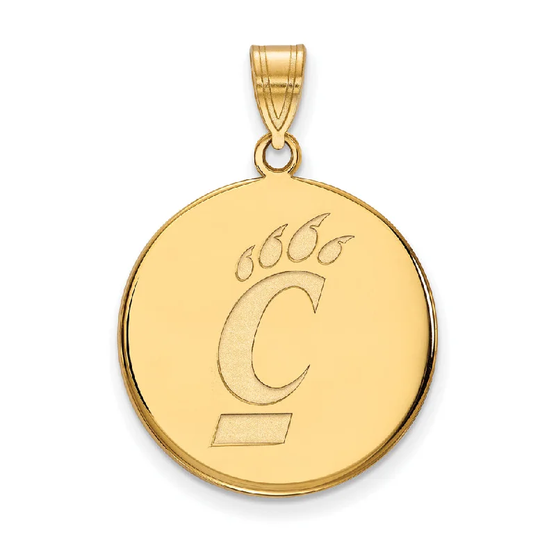 Adjustable Charm Bracelets For A Perfect Fit 14k Yellow Gold U of Cincinnati Large Disc Pendant