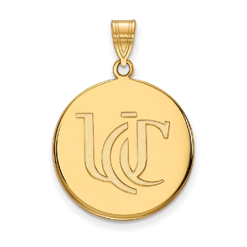 Waterproof Stainless Steel Jewelry For Lasting Beauty 14k Yellow Gold U of Cincinnati Large Pendant