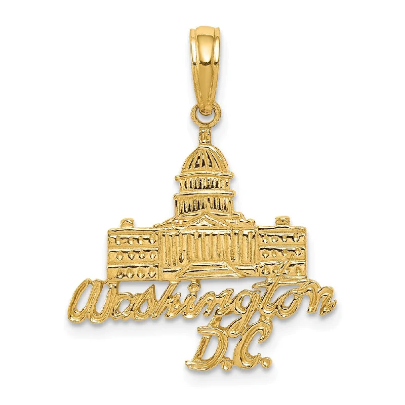 Don't Miss Out On Bestselling Jewelry At Special Prices 14k Yellow Gold Washington D.C. Capitol Building Pendant