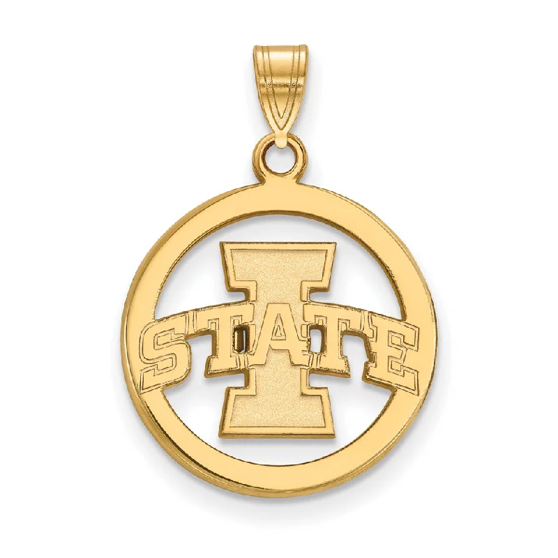 Jewelry Clearance Sale – Final Reductions 14k Gold Plated Silver Iowa State Small Circle Pendant Jewelry Clearance Sale – Final Reductions 14k Gold Plated Silver Iowa State Small Circle Pendant