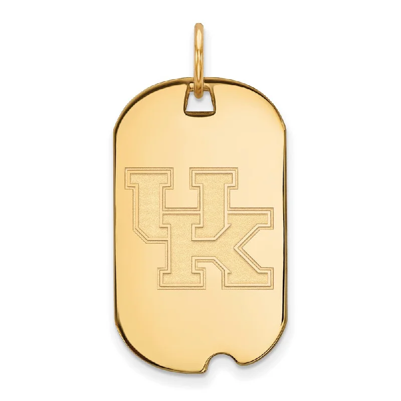 Shop Jewelry That Shines Without The High Price 14k Gold Plated Silver U. of Kentucky Dog Tag Pendant Shop Jewelry That Shines Without The High Price 14k Gold Plated Silver U. of Kentucky Dog Tag Pendant