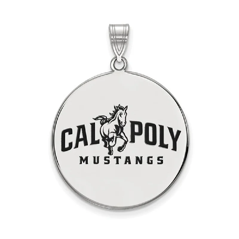 Seasonal Jewelry Sale – Upgrade Your Style Today Sterling Silver Cal Polytechnic State XL Enamel Disc Pendant