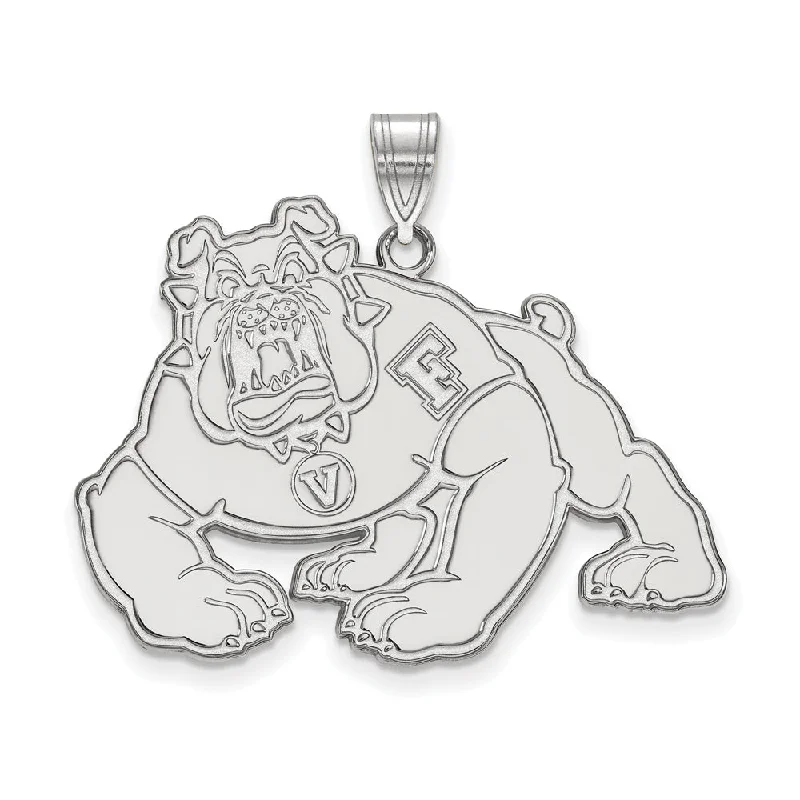 Customized Silver Jewelry For Unique Style Sterling Silver California State Fresno XL Pendant
