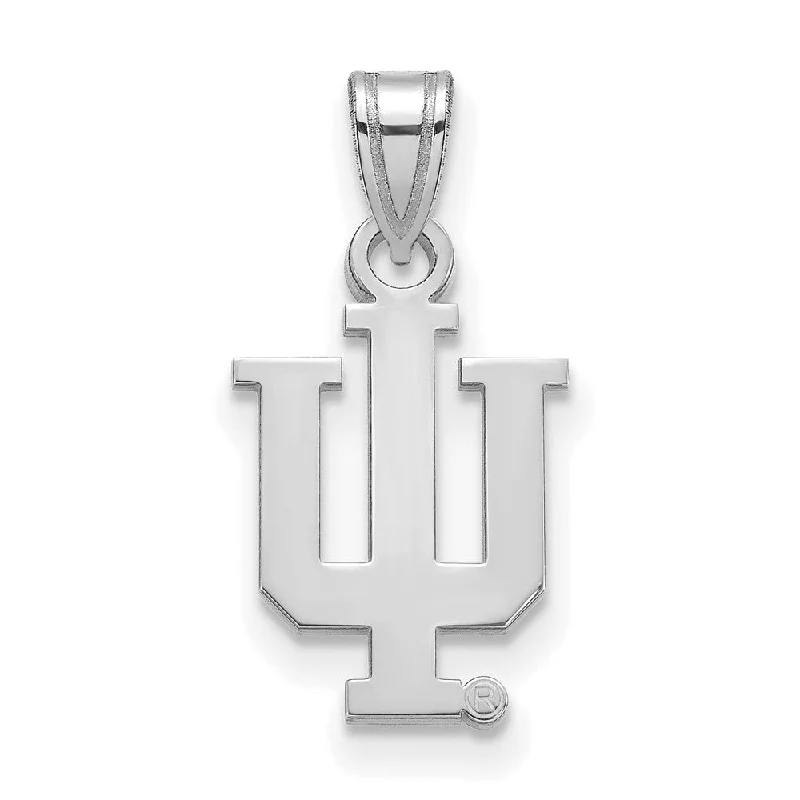 Luxury Jewelry At Unbeatable Discounts Sterling Silver Indiana U Small 'IU' Pendant