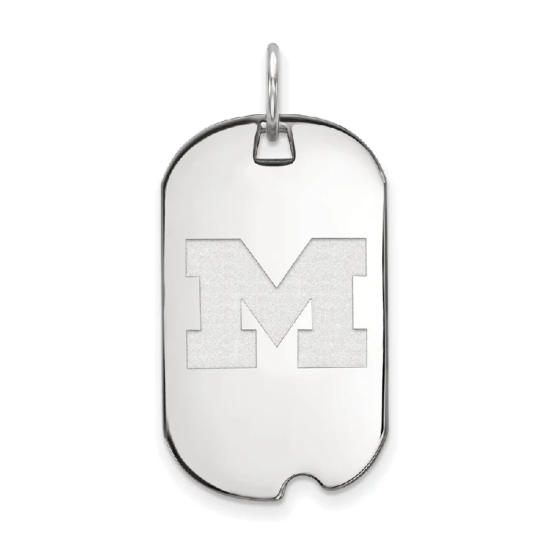 Luxury Handcrafted Jewelry For Elegant Looks Sterling Silver U. of Michigan Initial M Dog Tag Pendant Luxury Handcrafted Jewelry For Elegant Looks Sterling Silver U. of Michigan Initial M Dog Tag Pendant