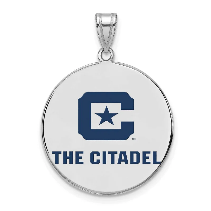 Limited-Stock Jewelry Sale – Shop Before It's Gone Rhodium Plated Sterling Silver The Citadel XL Enamel Logo Disc Pendant Limited-Stock Jewelry Sale – Shop Before It's Gone Rhodium Plated Sterling Silver The Citadel XL Enamel Logo Disc Pendant