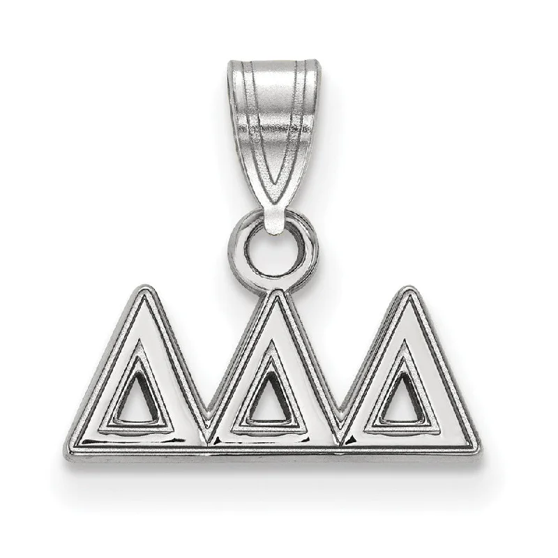 Buy More, Save More On Stunning Jewelry Pieces Sterling Silver Delta Delta Delta Small Greek Letters Pendant Buy More, Save More On Stunning Jewelry Pieces Sterling Silver Delta Delta Delta Small Greek Letters Pendant
