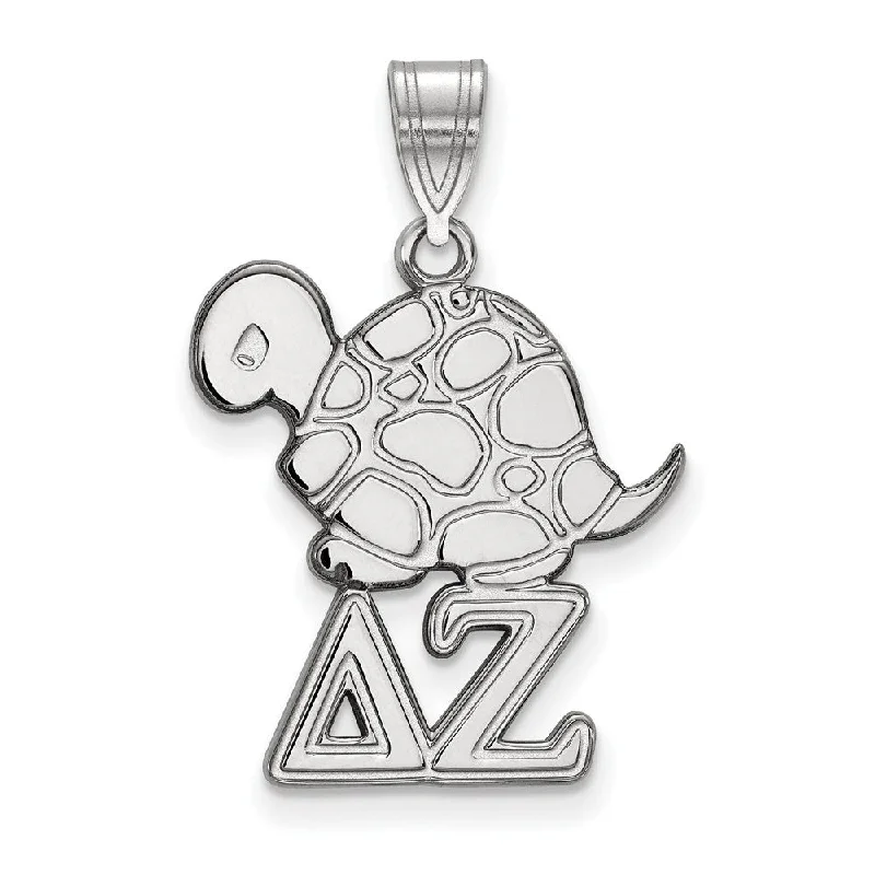 Your Perfect Accessory Now At The Best Price Sterling Silver Delta Zeta Medium Pendant