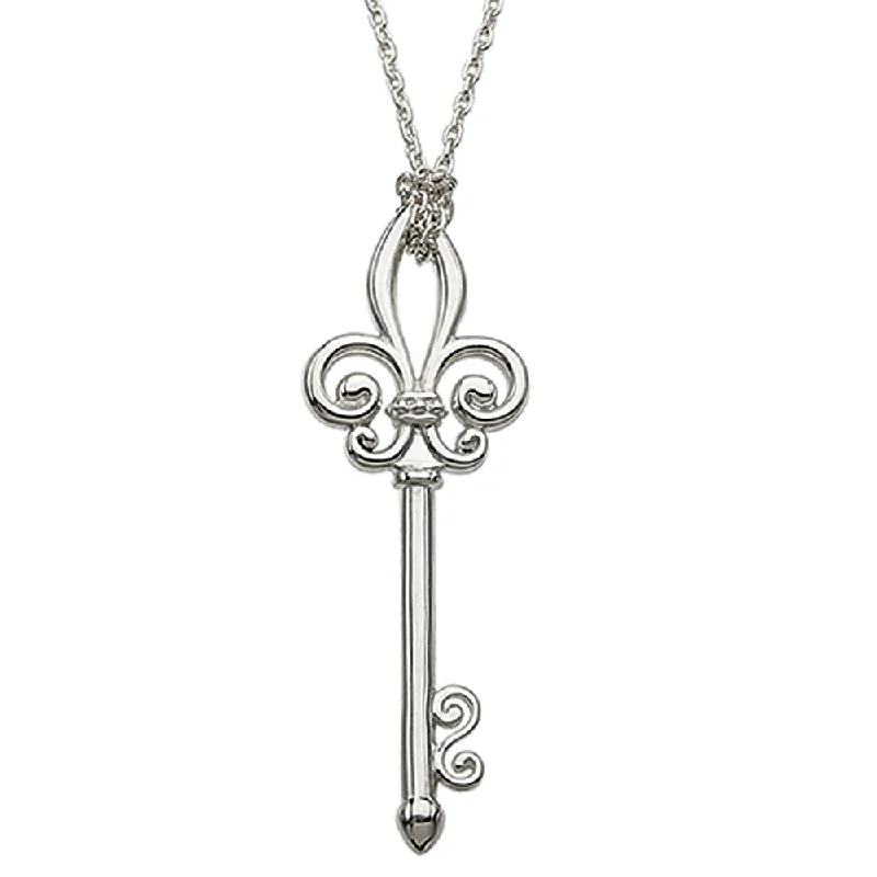 Fine Jewelry, Limited-Time Offers Available Sterling Silver Fleur-de-lis Key Pendant Fine Jewelry, Limited-Time Offers Available Sterling Silver Fleur-de-lis Key Pendant
