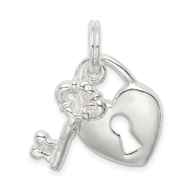 High-End Jewelry, Now More Affordable Than Ever Sterling Silver Heart Lock and Key Charm High-End Jewelry, Now More Affordable Than Ever Sterling Silver Heart Lock and Key Charm