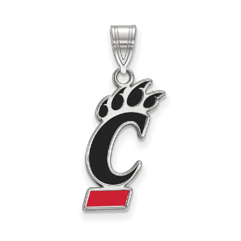 Get The Sparkle You Love At Prices You Adore Sterling Silver U. of Cincinnati Large Enamel Pendant