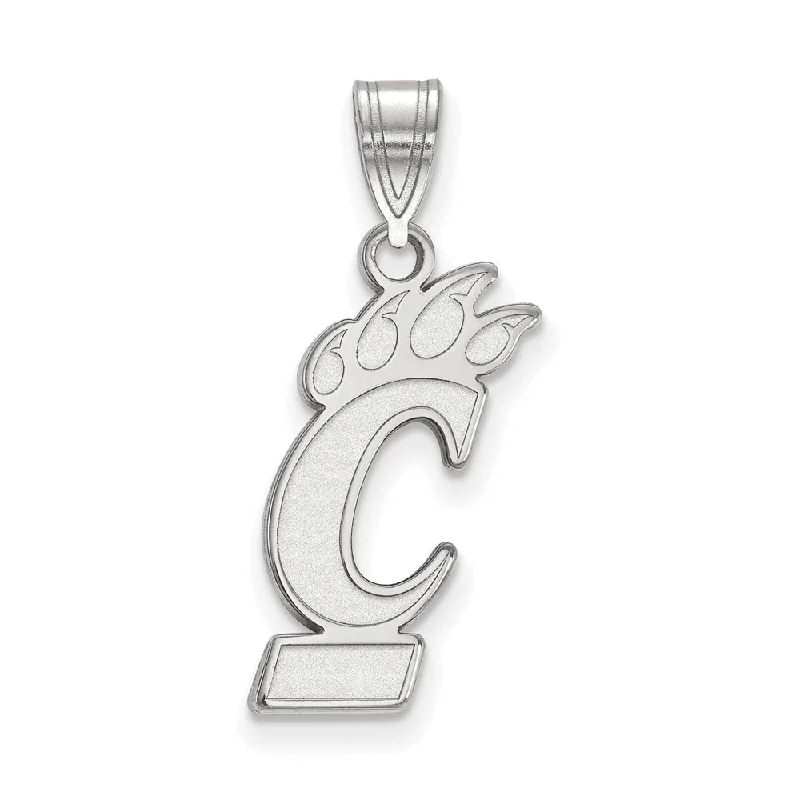 Delicate Crystal Jewelry For Sophisticated Charm Sterling Silver U. of Cincinnati Large Logo Pendant