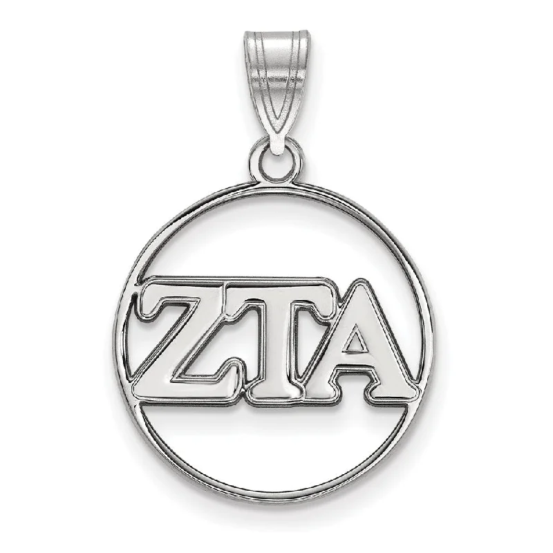 Flash Sale On Exquisite Jewelry – Don't Miss Out Sterling Silver Zeta Tau Alpha Medium Circle Greek Letters Pendant Flash Sale On Exquisite Jewelry – Don't Miss Out Sterling Silver Zeta Tau Alpha Medium Circle Greek Letters Pendant