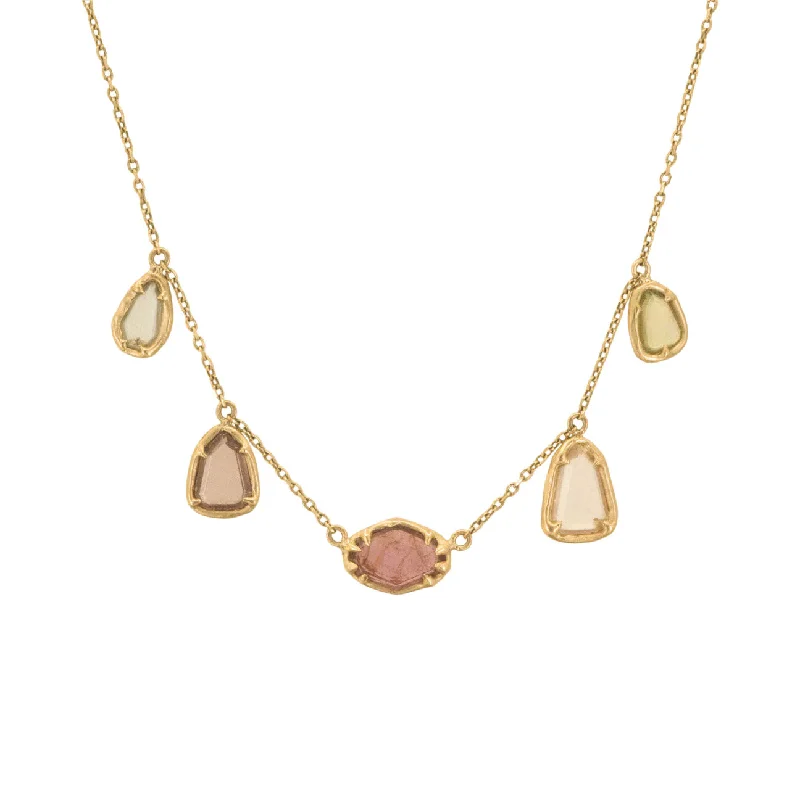 Gorgeous Jewelry, Limited-Time Savings 14k Five Stone Baroque Sapphire Necklace- One of a Kind