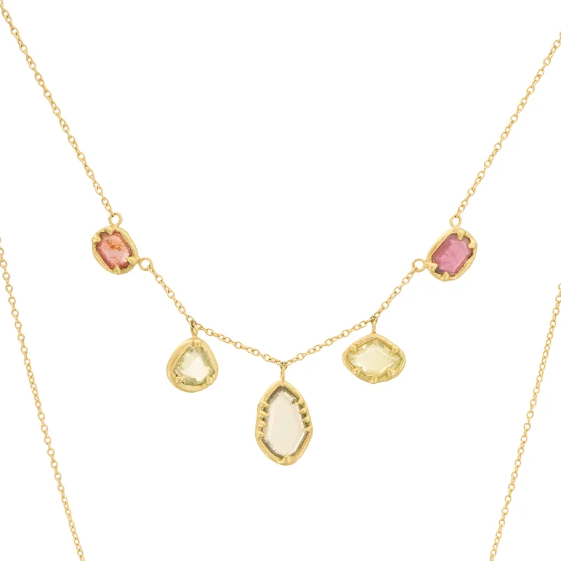 Unmissable Jewelry Sale – Shop Before It's Too Late 5 Stone Baroque Sapphire Necklace- One of a Kind