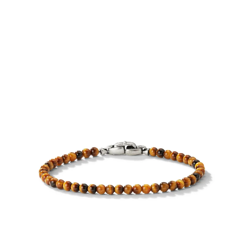 Trending Jewelry Styles Now At Limited-Time Discounts Spiritual Beads Bracelet in Tigers Eye with Sterling Silver\, 4mm