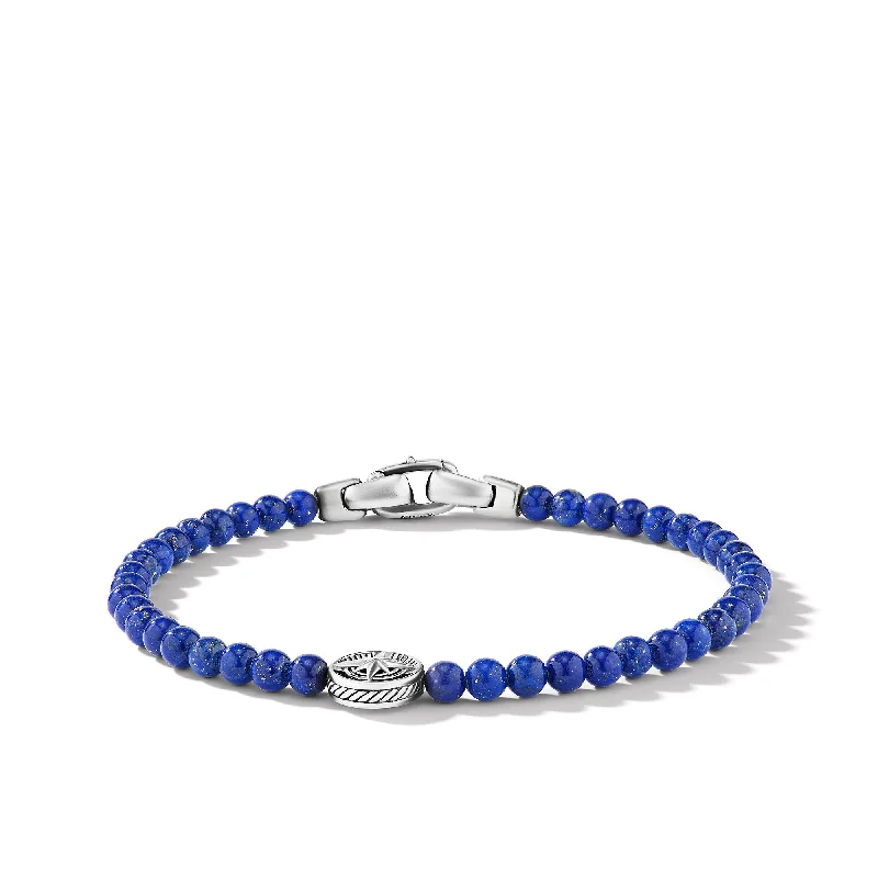 Elegant Jewelry Pieces At Unbelievable Prices Spiritual Beads Compass Bracelet in Sterling Silver with Lapis\, 4mm