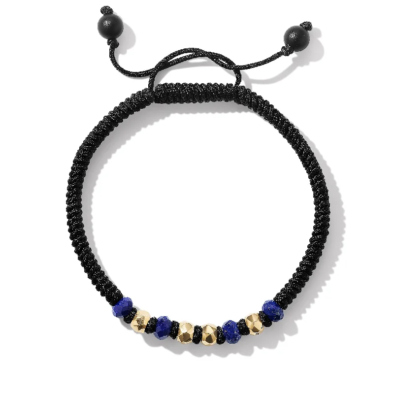 Elegant Jewelry, Affordable Luxury – Shop Now Fortune Woven Bracelet in Black Nylon with Lapis\, Black Onyx and 18K Yellow Gold\, 5.5mm Elegant Jewelry, Affordable Luxury – Shop Now Fortune Woven Bracelet in Black Nylon with Lapis\, Black Onyx and 18K Yellow Gold\, 5.5mm