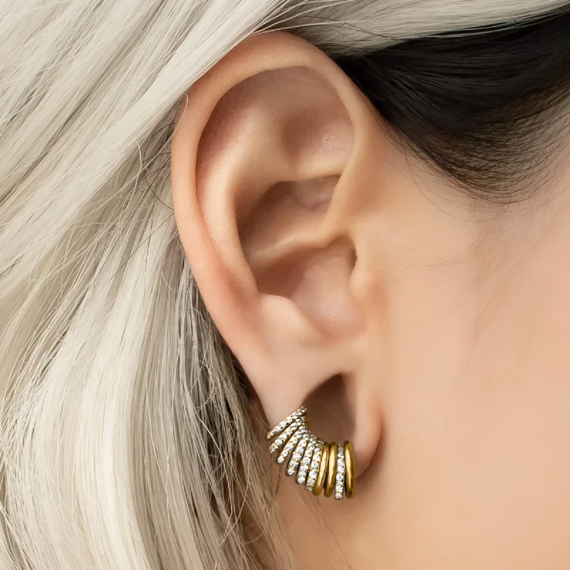 Gold with White Cubic Zirconia